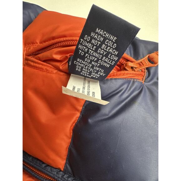 Ralph Lauren Reversible Kid's Feather Down Puffer Vest Stripe Solid Crest Size 5 - Picture 6 of 16